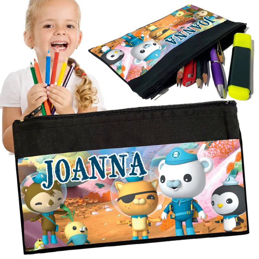 Personalizowany Piórnik OKTONAUCI - Saszetka Nadruk imienia Prezent