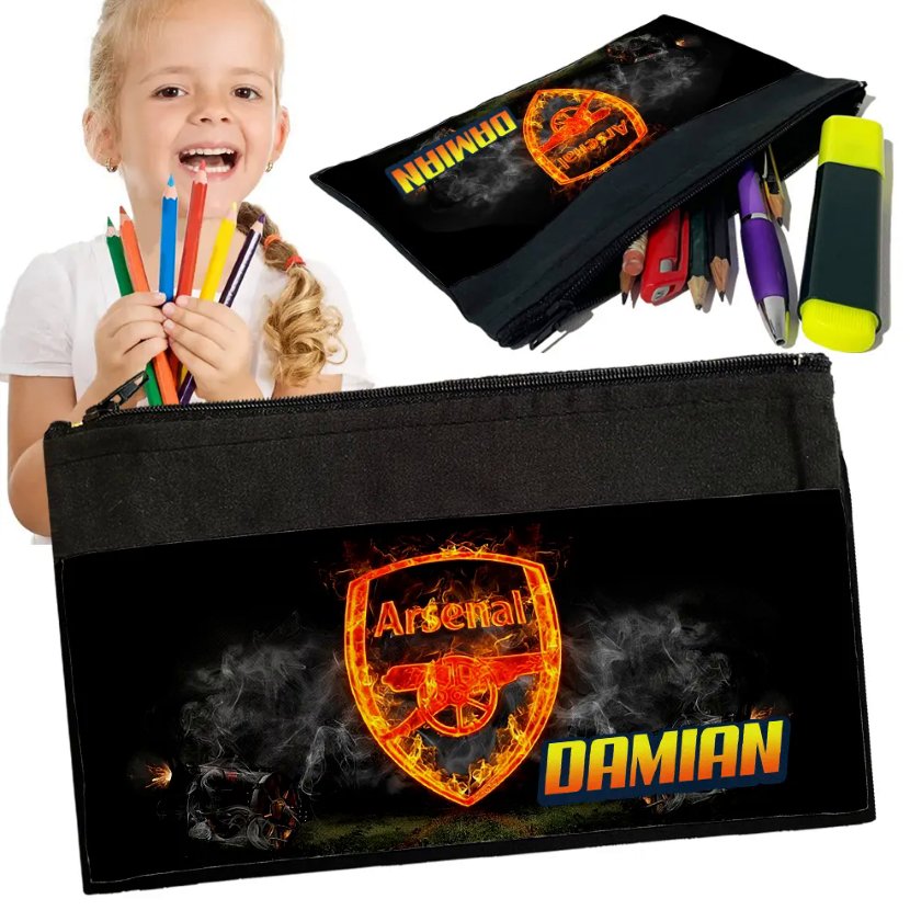 Personalizowany Piórnik ARSENAL - Saszetka Nadruk imienia Prezent