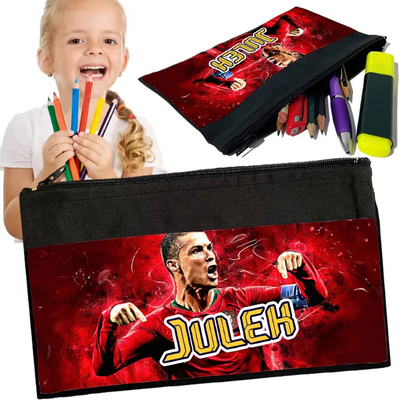 Personalizowany Piórnik CRISTIANO RONALDO CR7 Saszetka Nadruk Imię Prezent