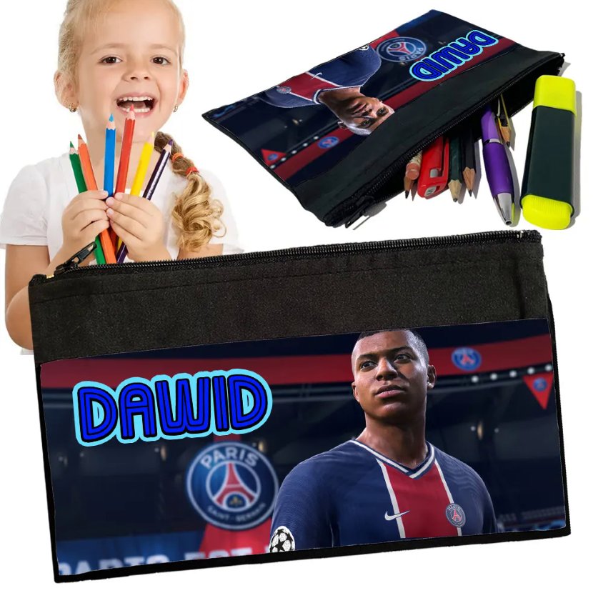 Personalizowany Piórnik KYLIAN MBAPPE - Saszetka Nadruk imienia Prezent