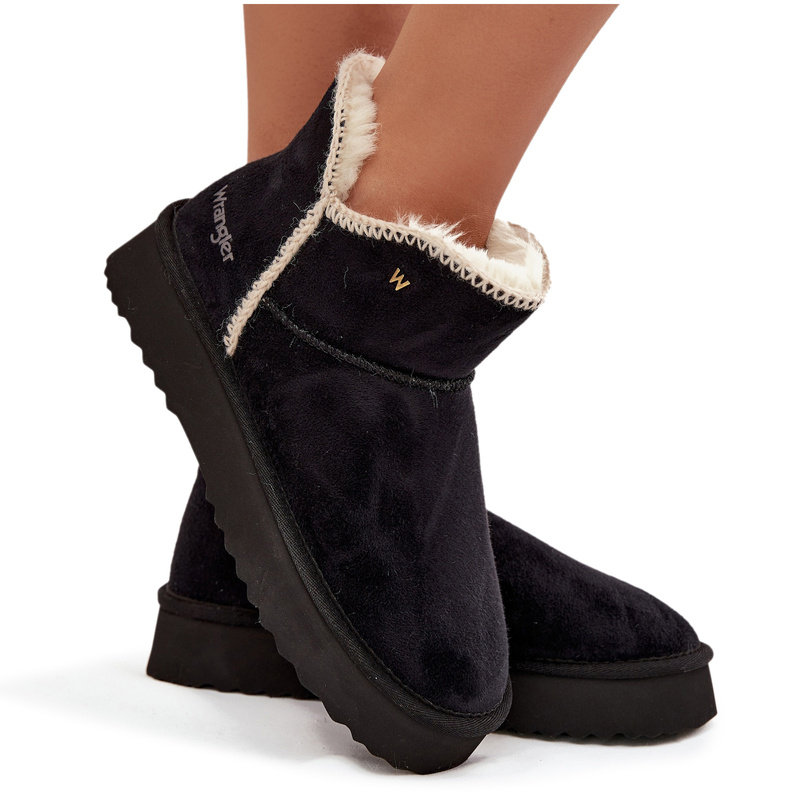 Śniegowce Damskie Na Platformie Wrangler 20253093.25Y Czarne 37-40