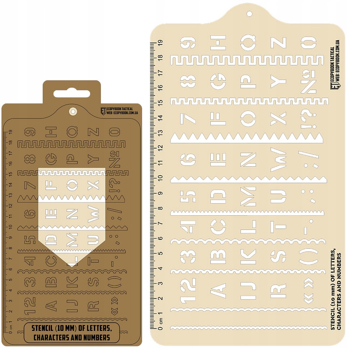Linijka Taktyczna M-Tac Protractor Stencil NATO Podręczna Przezroczysta