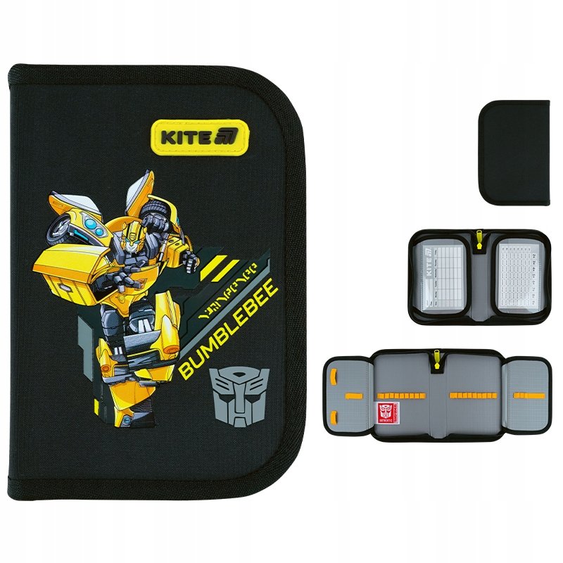 Piórnik rozkładany szkolny dla chłopców czarny Transformers Kite
