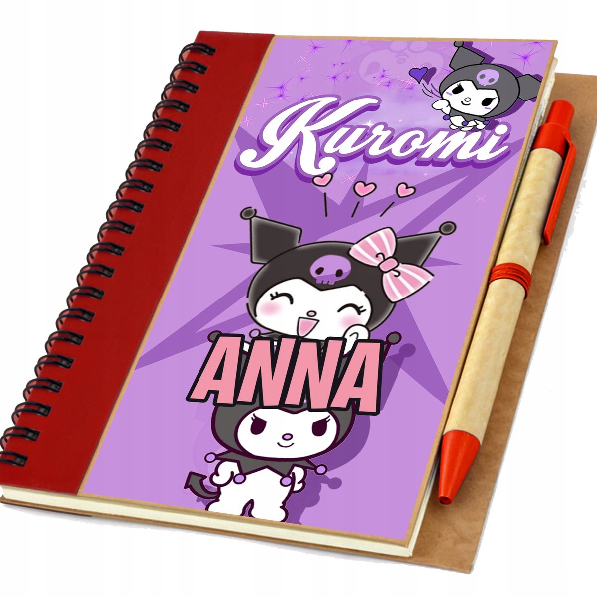 NOTATNIK NOTES IMIĘ KUROMI ONEGAI MY MELODY MIKOŁAJ ŚWIĘTA URODZINY PREZENT