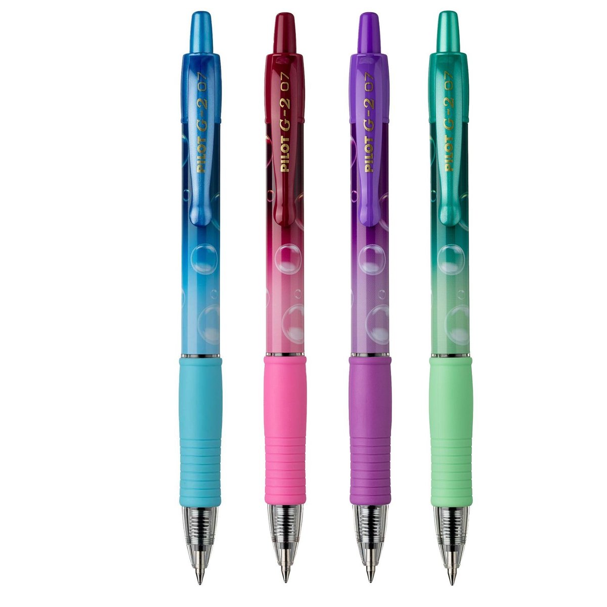 Pilot  Długopis żelowy G2 BUBBLE 4 kolory obudowy niebieski tusz zestaw x4