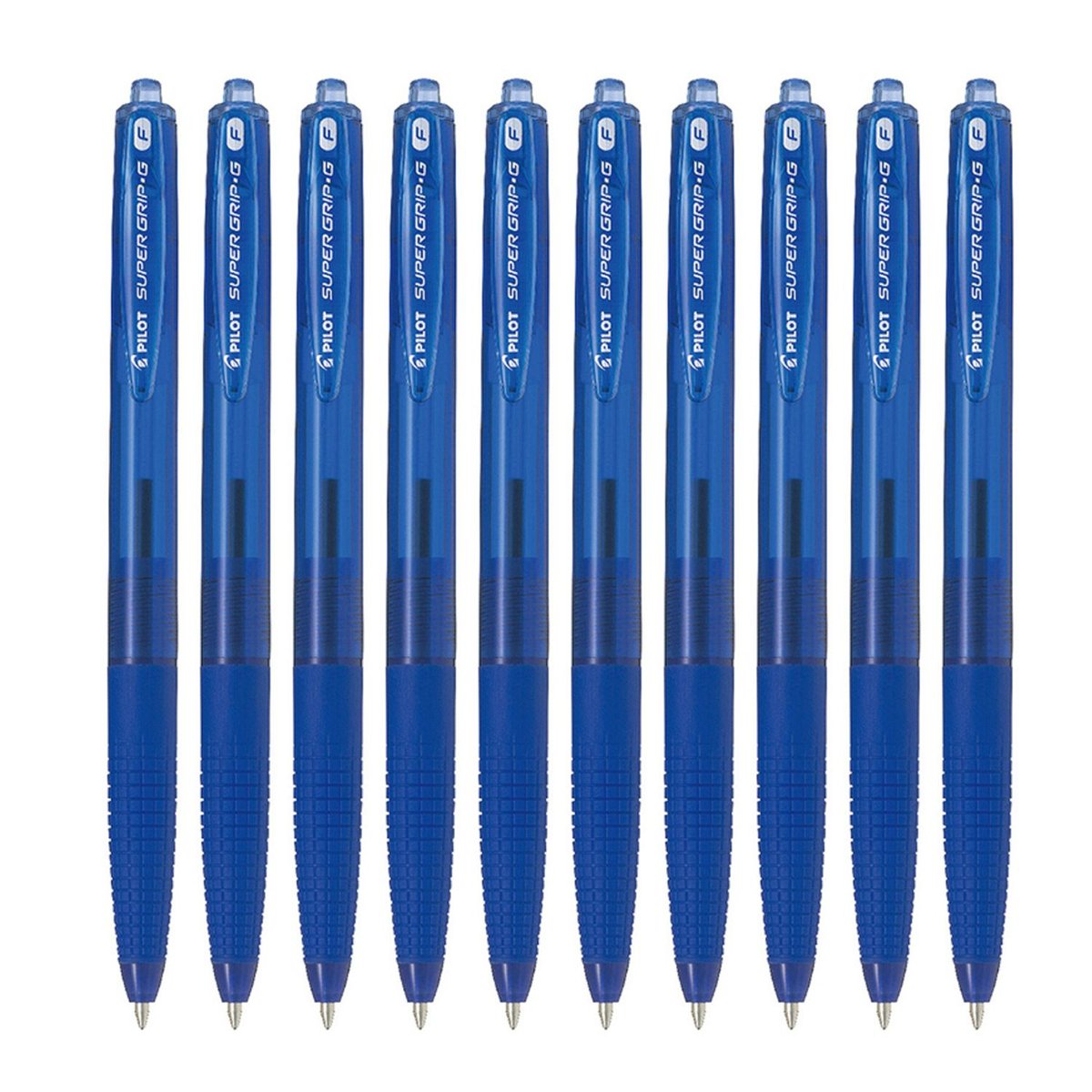 Pilot  Długopis olejowy automatyczny SUPER GRIP G niebieski zestaw 10 sztuk