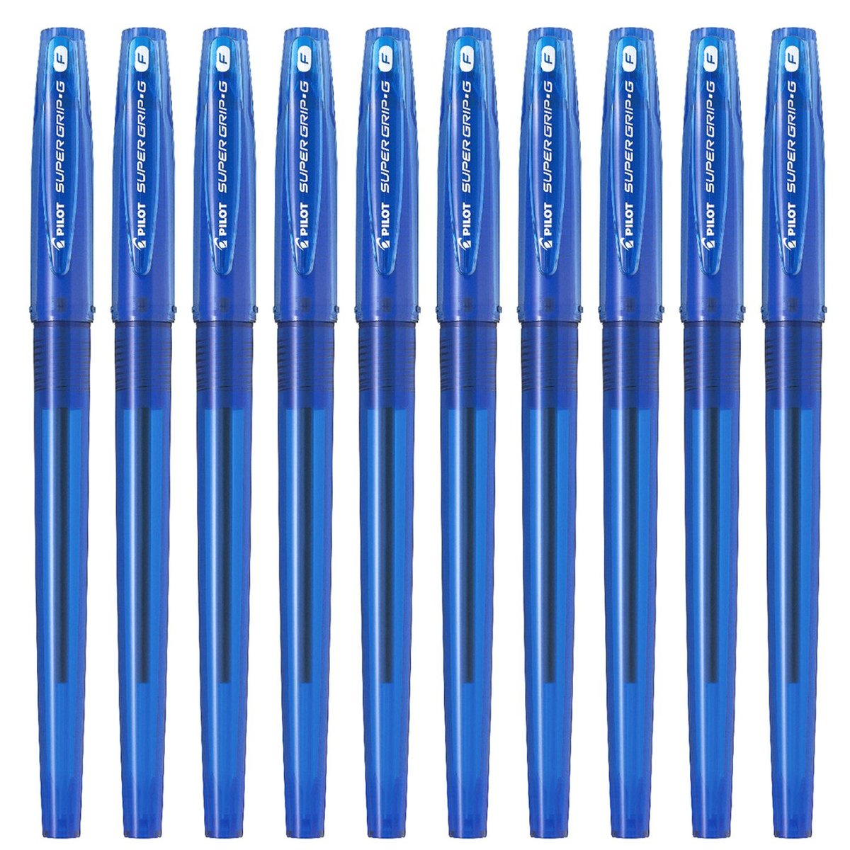 Pilot  Długopis olejowy SUPER GRIP G skuwka niebieski zestaw 10 sztuk