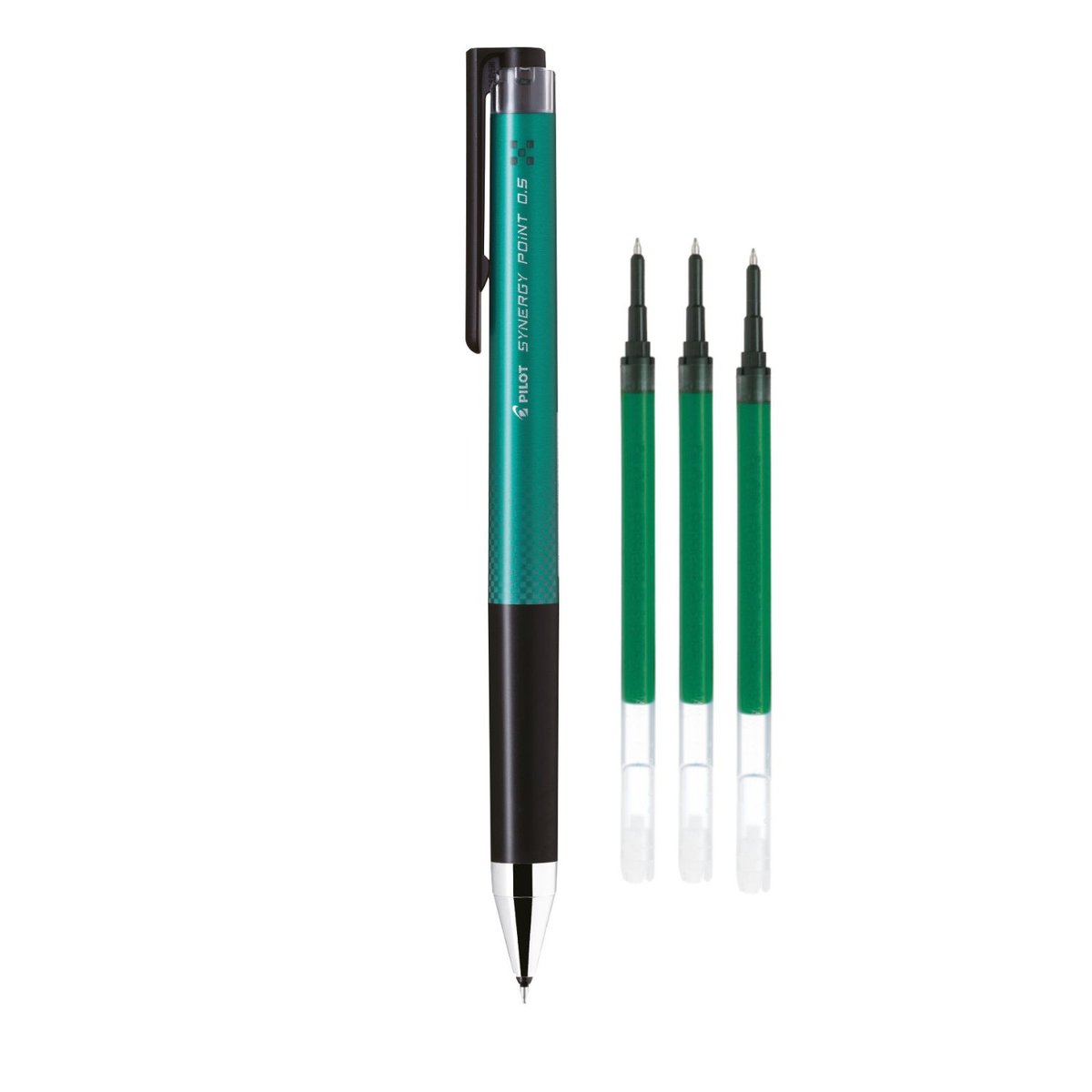 Pilot  Zestaw długopis żelowy SYNERGY POINT zielony + 3 wkłady