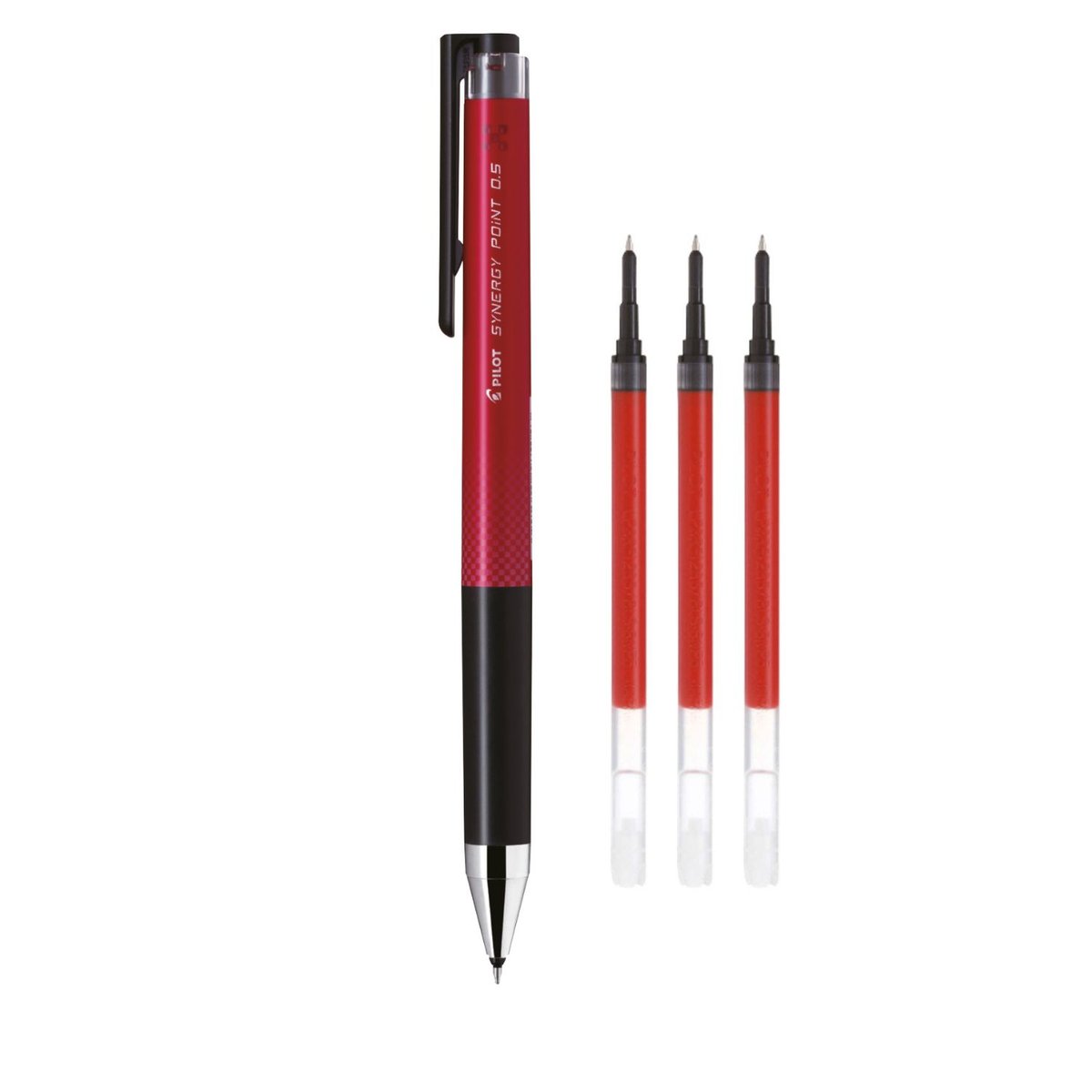 Pilot  Zestaw długopis żelowy SYNERGY POINT czerwony + 3 wkłady