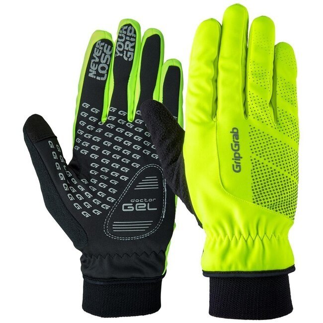 GripGrab Ride rękawiczki rowerowe wiosenne zimowe żółte odblaskowe Hi-Vis L