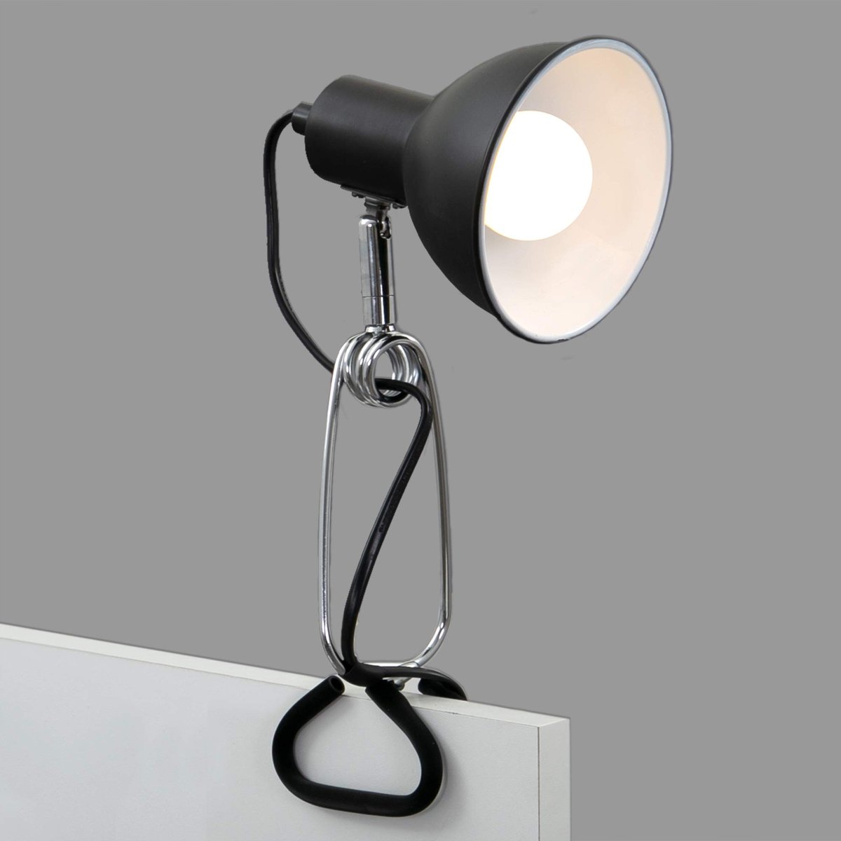 BRILONER Lampa Biurkowa Czarna E14 Klemmlampe 8W Dla Dzieci