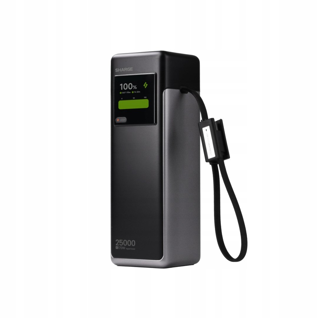 Sharge HyperTower X6 Gray 25000mAh 170W PowerBank PD/QC Szybkie Ładowanie