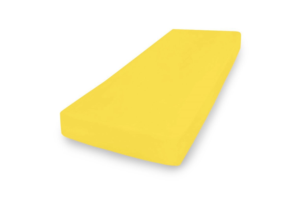 Prześcieradło jersey z gumką 90x190/200x20 żółte jasne Premium