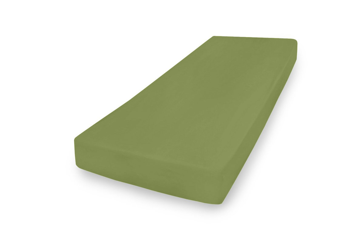 Prześcieradło jersey z gumką 150/160x190/200 zielone Premium