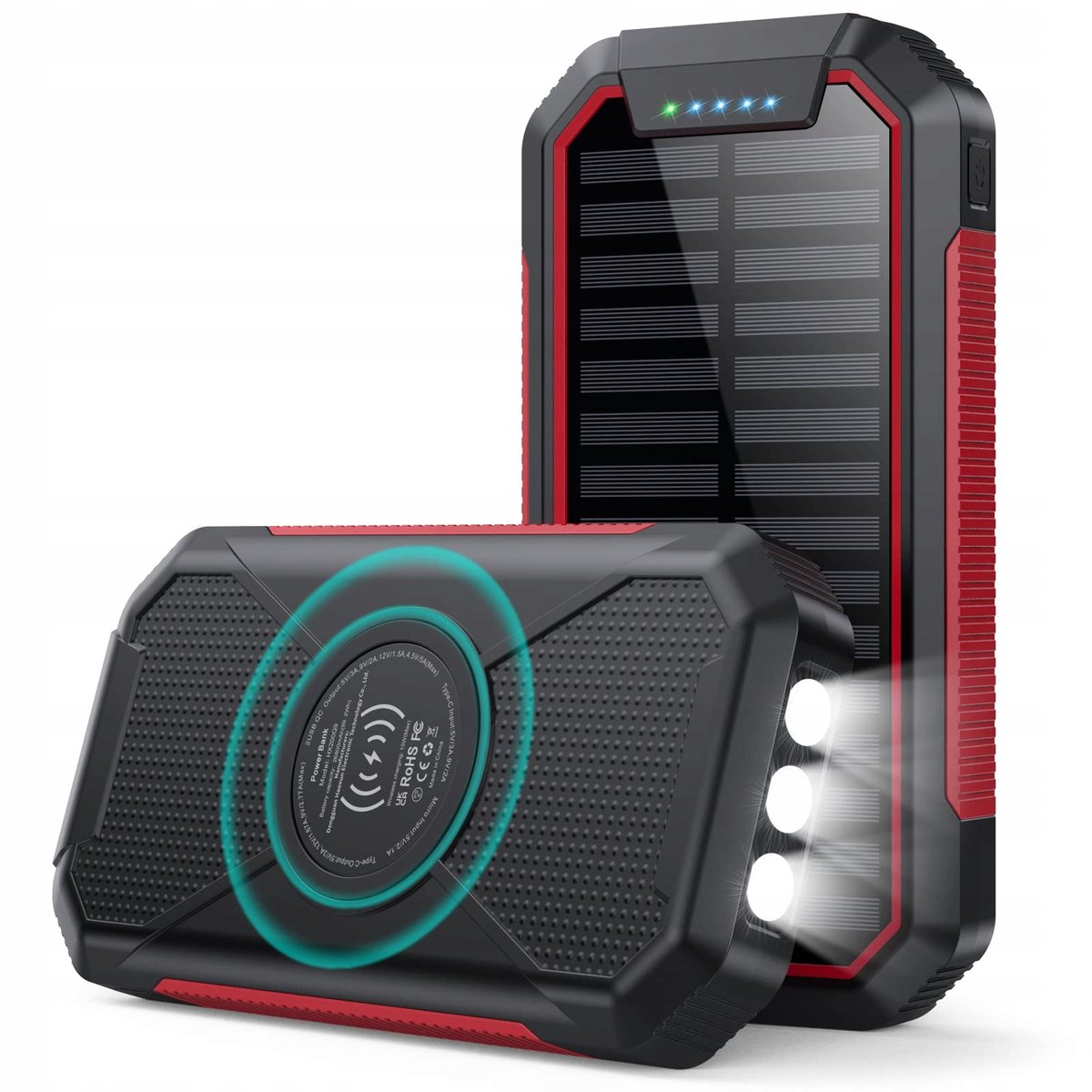 Power Bank 3W1 25W Solar PowerBank 26800MAH QI LED