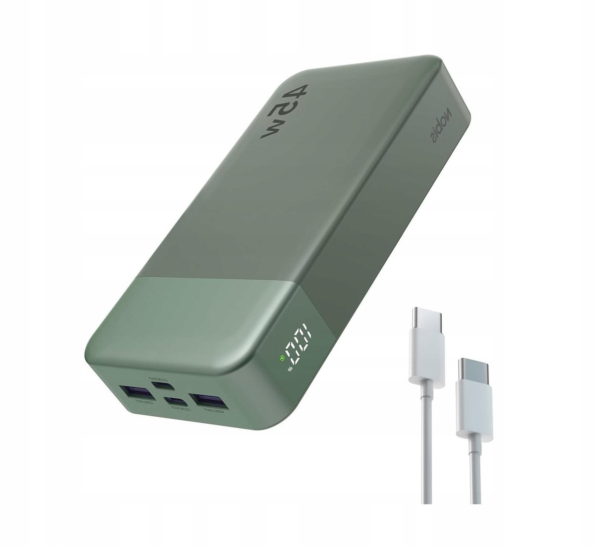 POWERBANK 20000mAh 45W 2x USB-C, 2x USB-A szybkie ładowanie 4 złącza