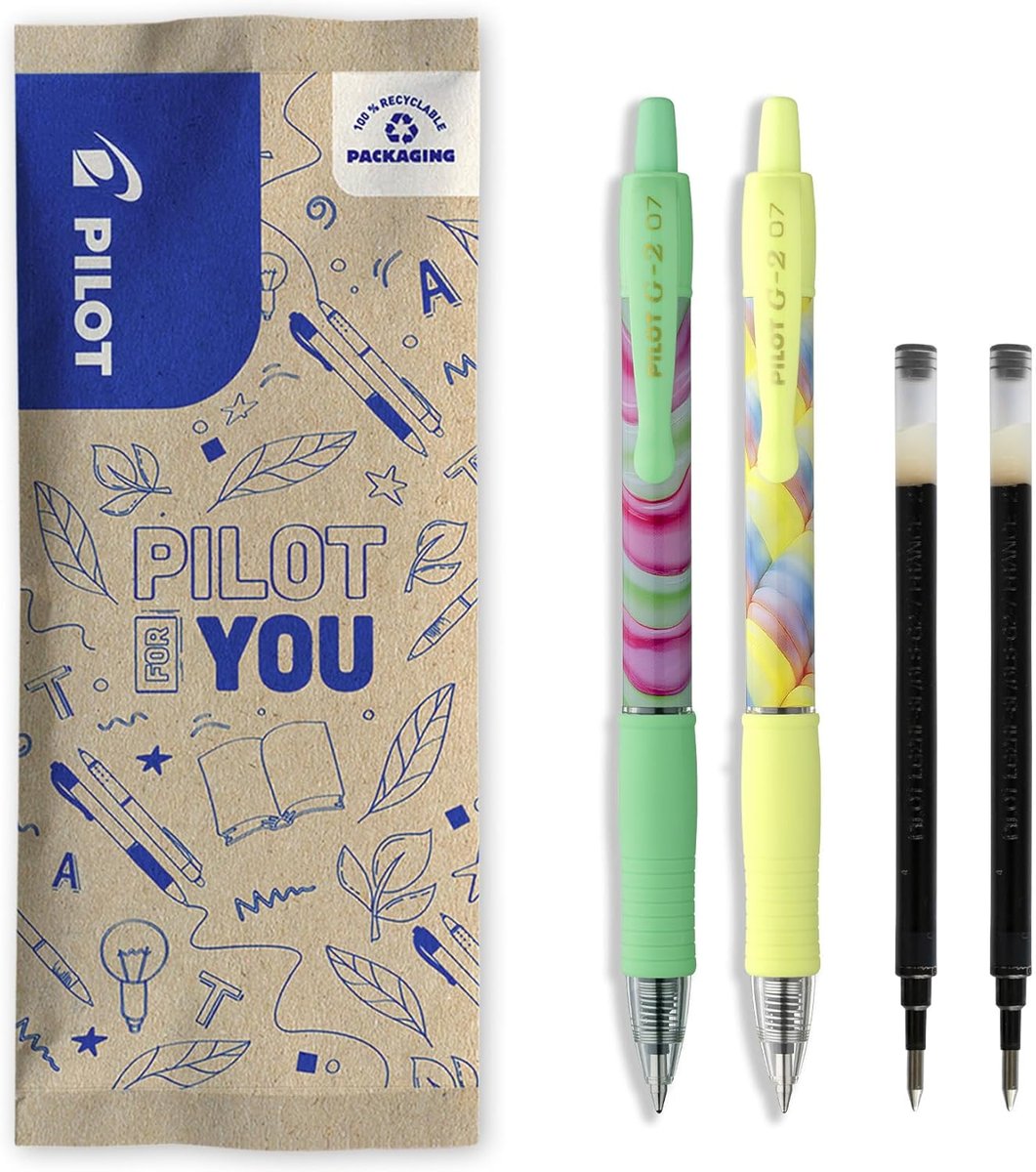 Pilot  Długopis żelowy G2 FLOW 2+2 wkłady do G2 czarny tusz limitowany