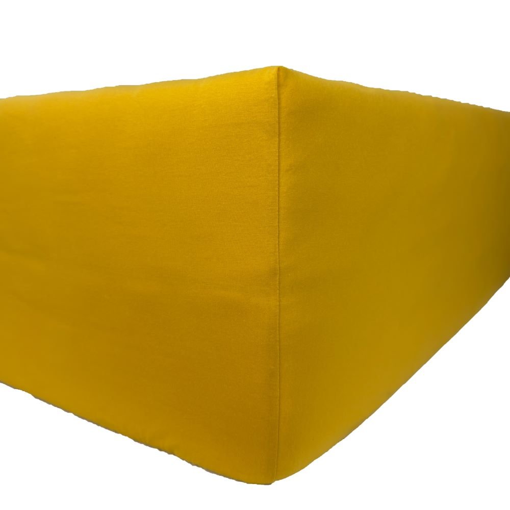 Prześcieradło bawełniane Jersey Delux - kurkuma 100x200 z gumką Produkt Pol