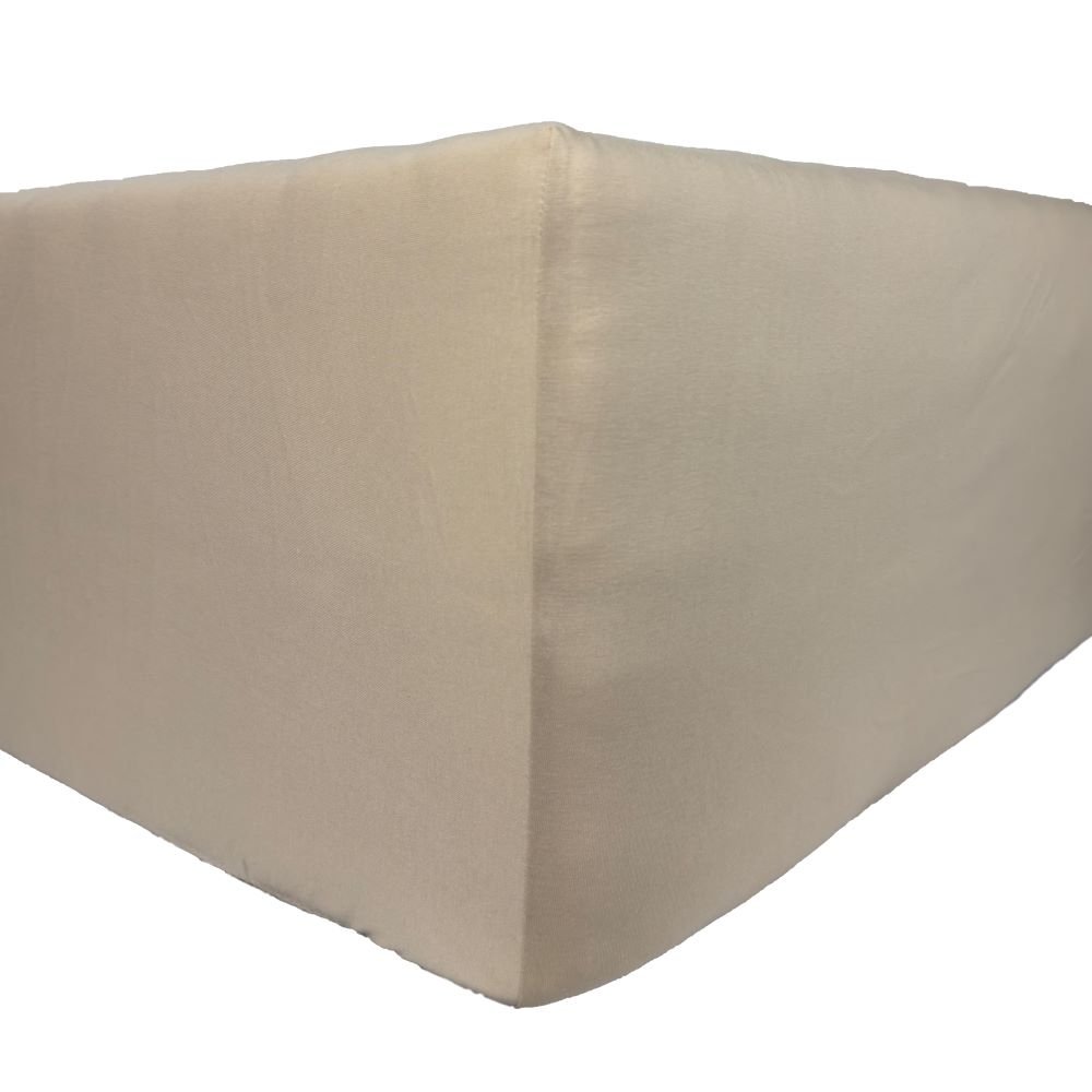 Prześcieradło Jersey Delux - beż 80x200 Z gumką Produkt Polski