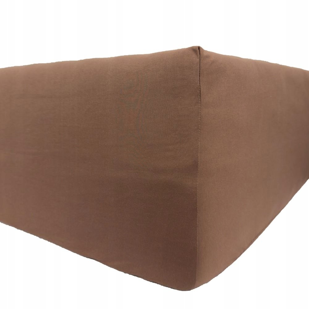 Prześcieradło Jersey Delux - czekolada 120x200 Z gumką Produkt Polski