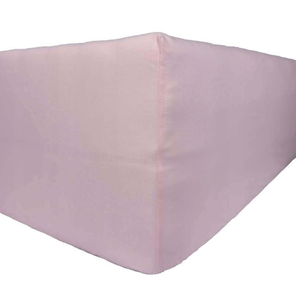 Prześcieradło Jersey Delux - pudrowy 180x200 Z gumką Produkt Polski