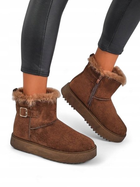 Brązowe buty a'la śniegowce damskie Winter Crest 40