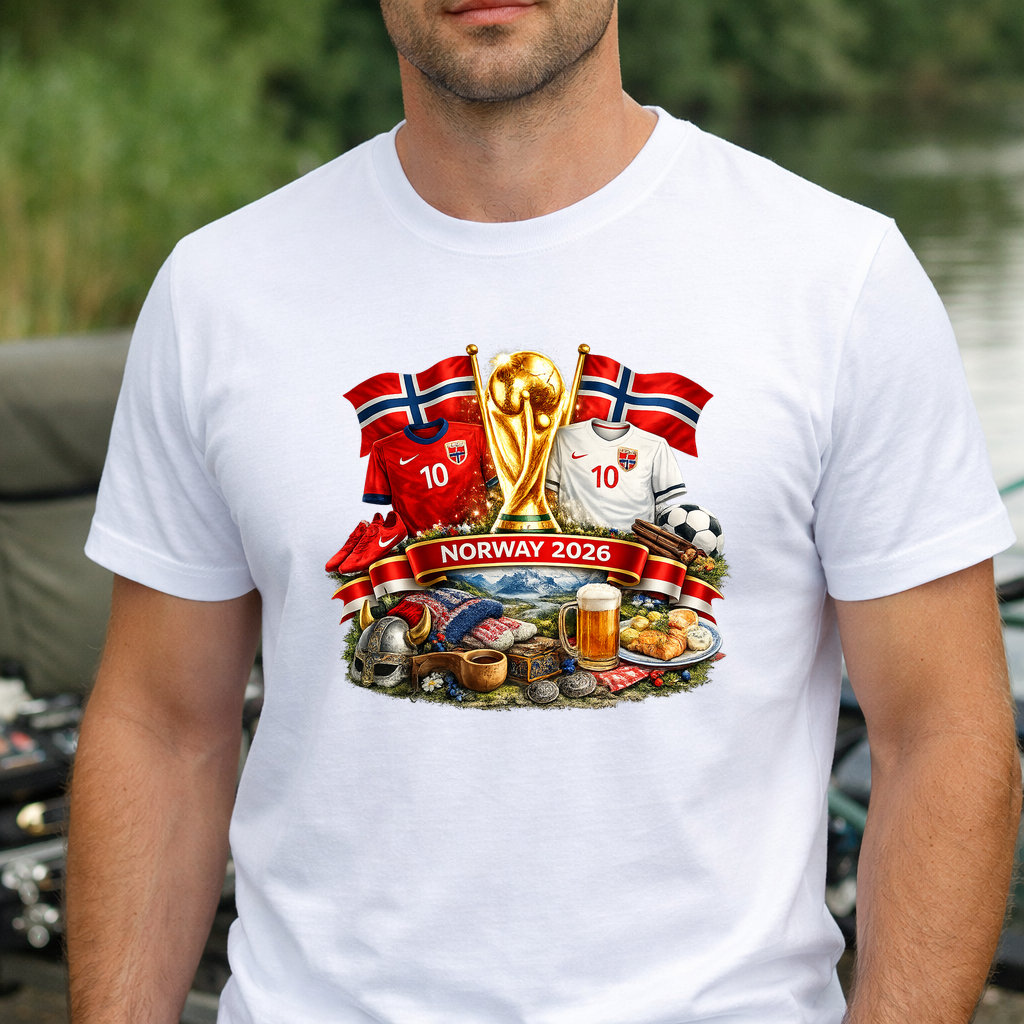 Koszulka WORLD CUP 2026 NORWEGIA kolor biały rozmiar L