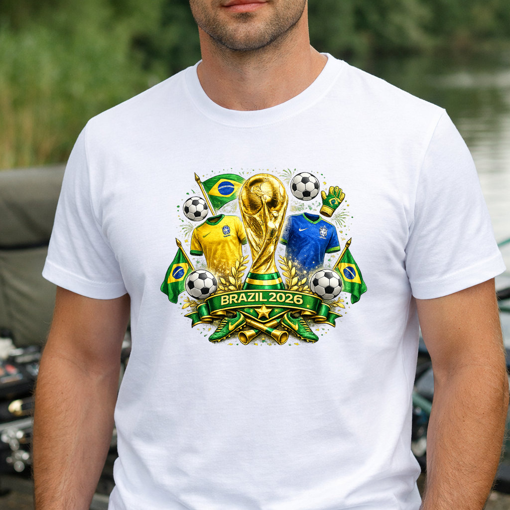 Koszulka WORLD CUP 2026 BRAZYLIA kolor biały rozmiar XS
