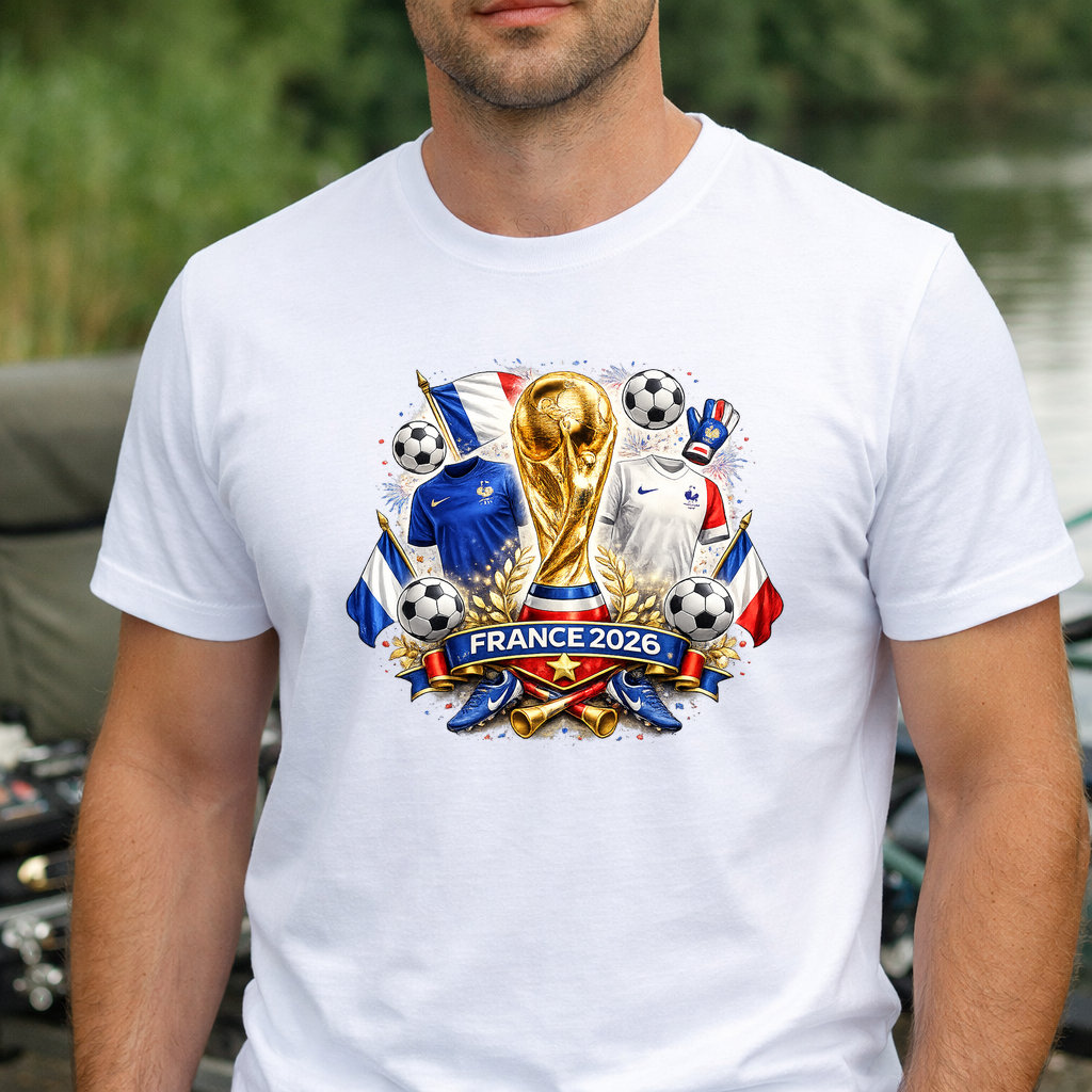 Koszulka WORLD CUP 2026 FRANCJA kolor biały rozmiar L