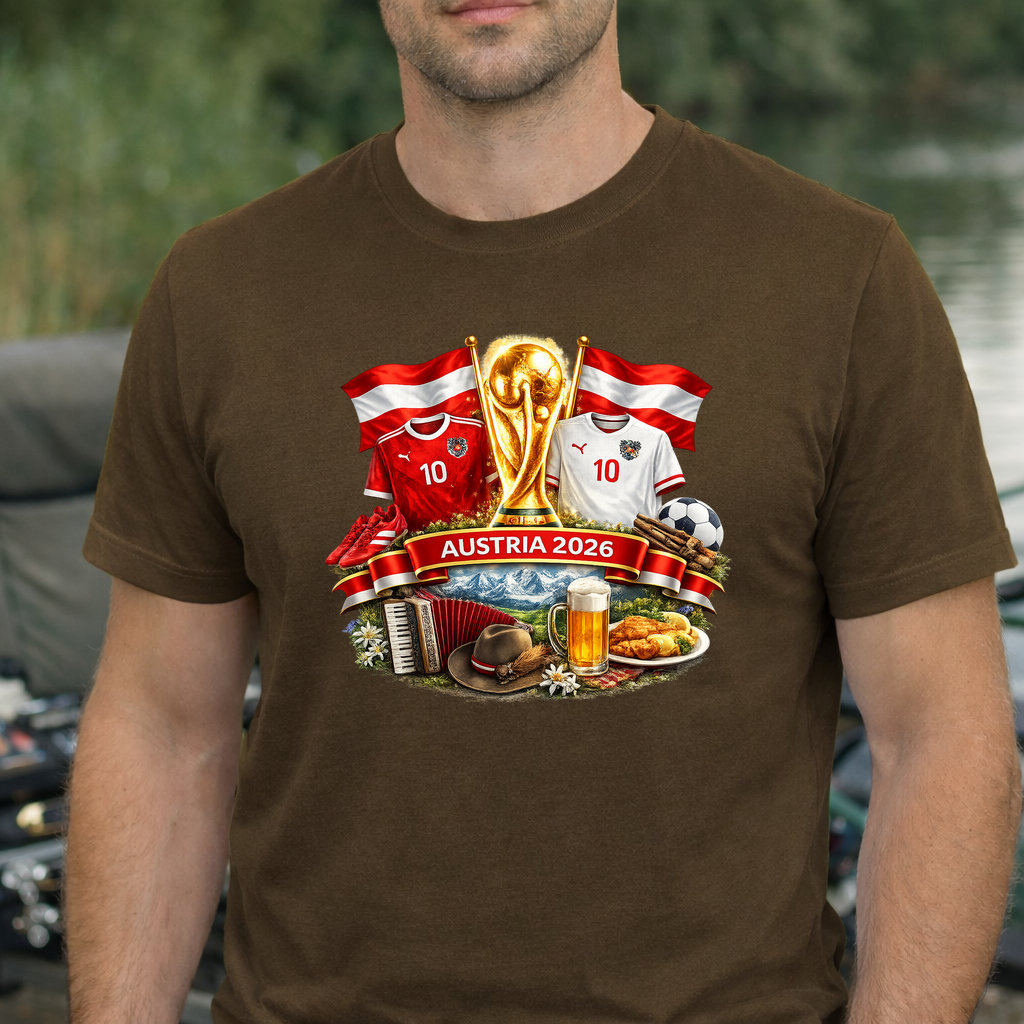 Koszulka WORLD CUP 2026 AUSTRIA kolor brązowy rozmiar XXL