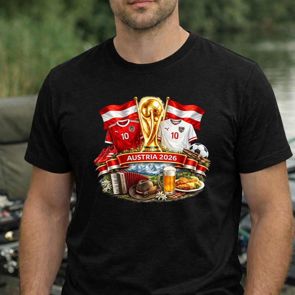 Koszulka WORLD CUP 2026 AUSTRIA kolor czarny rozmiar 3XL