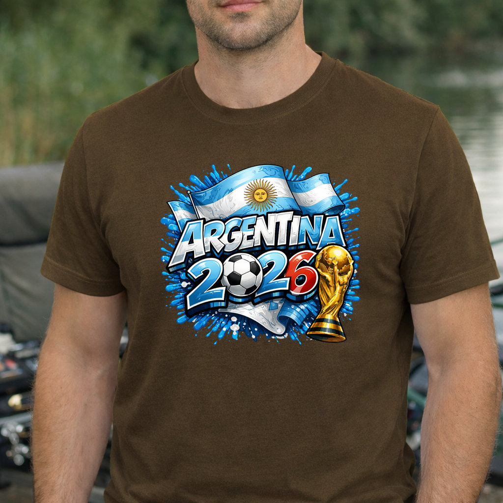 Koszulka WORLD CUP 2026 ARGENTYNA kolor brązowy rozmiar XS