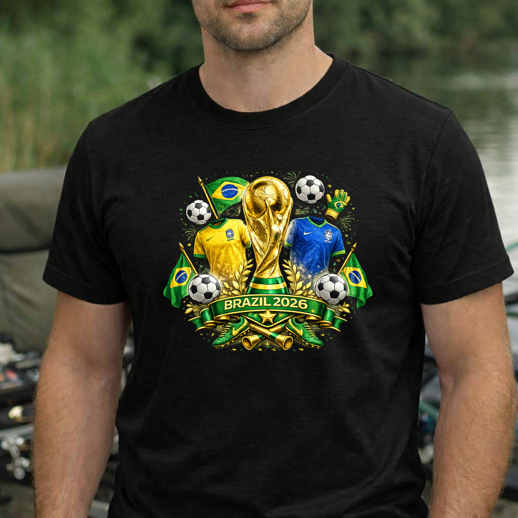 Koszulka WORLD CUP 2026 BRAZYLIA kolor czarny rozmiar L