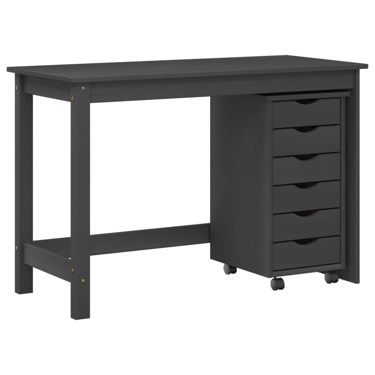 vidaXL Zestaw biurka i szafki na kółkach MOSS 2 pcs Szary