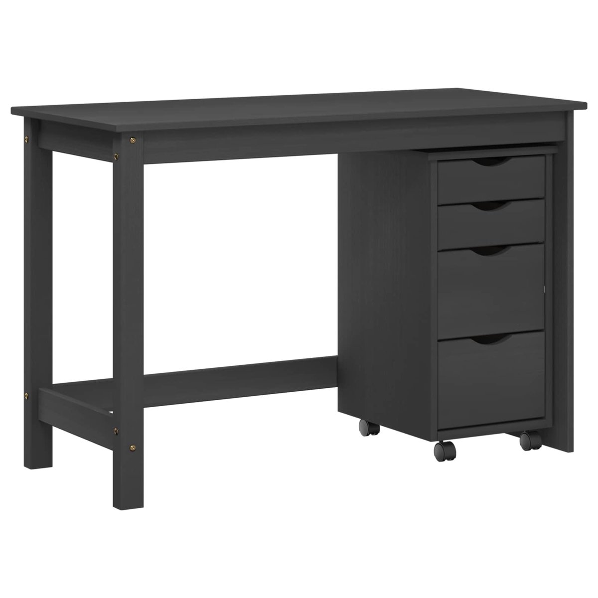 vidaXL Zestaw biurka i szafki na kółkach MOSS 2 pcs Szary