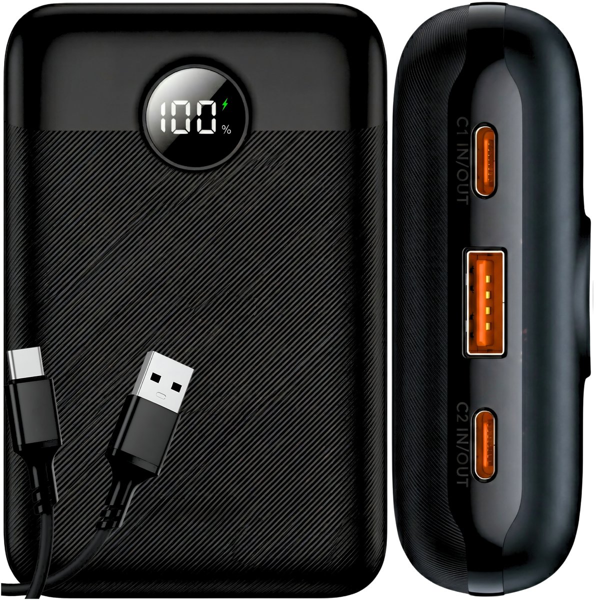 Szybki Powerbank 20000 mAh 22,5W QC 3.0 PD 3.0 USB 2x USB-C Mały Podróżny