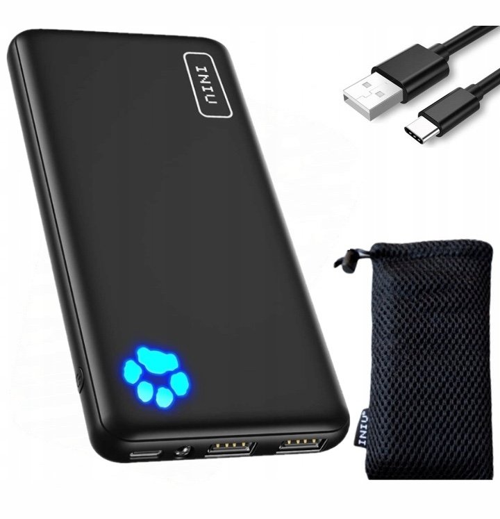 POWER BANK 10000MAH 2XUSB USB-C PD 3A SZYBKIE ŁADOWANIE