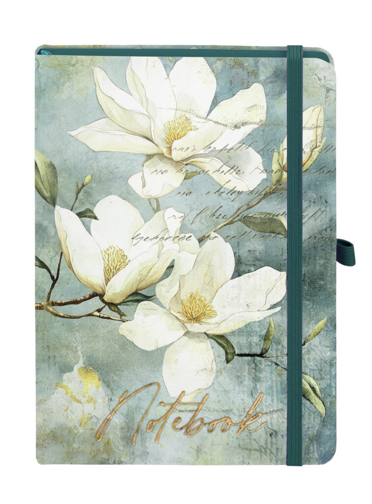 Notatnik w kratkę Antra Magnolia - 192 str., B6, twarda okładka