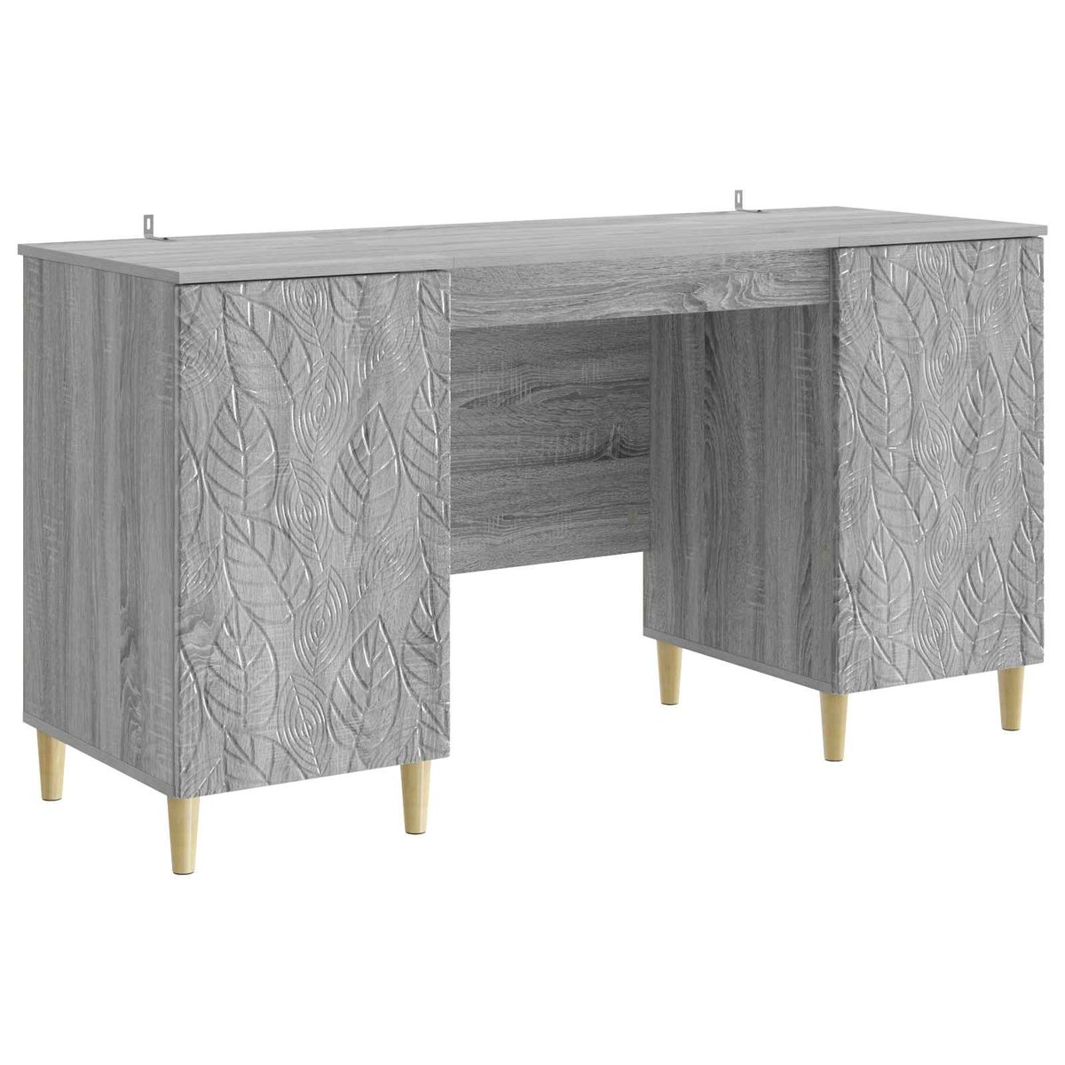 vidaXL Biurko Szary Sonoma Drewno inżynieryjne 142,5 x 50 x 75 cm