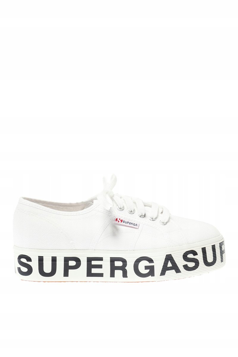 SUPERGA TRAMPKI DAMSKIE BIAŁE DUŻE LOGO 39 2ŻWV