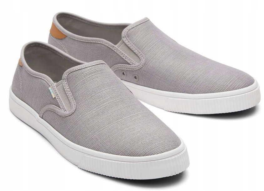 TOMS MĘSKIE TRAMPKI SZARE WSUWANE CASUAL 43 1Ż4G