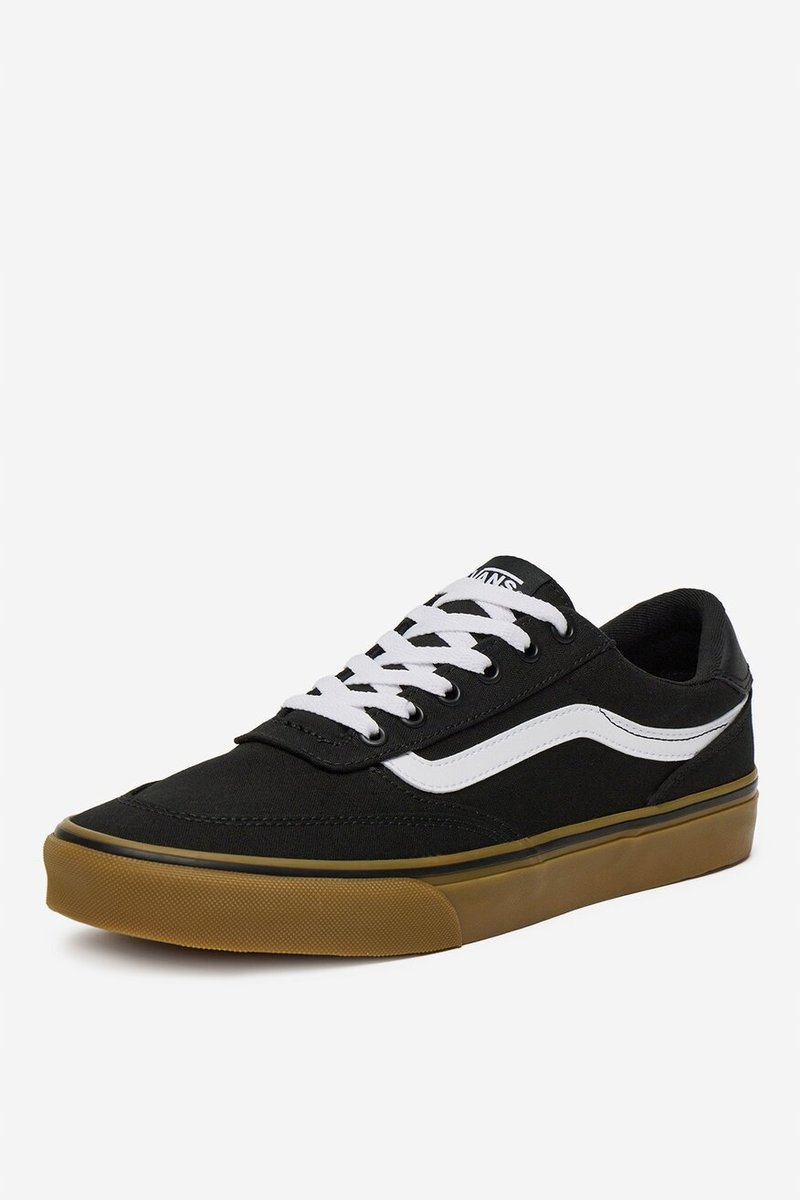 VANS MĘSKIE TRAMPKI CZARNE Z BIAŁYM PASEM I BRĄZOWĄ PODESZWĄ 43 26IA