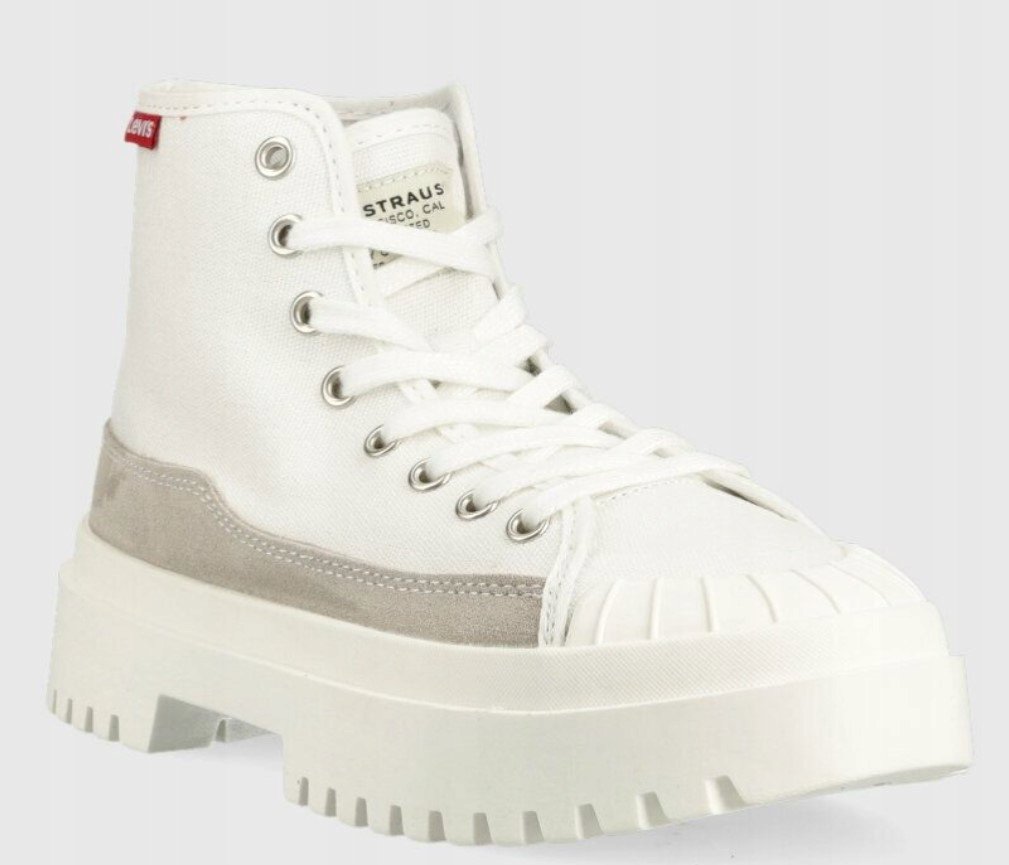 LEVI'S PATTON DAMSKIE TRAMPKI ZE SKÓRĄ Z LOGO WYSOKIE 37 1Ż5L