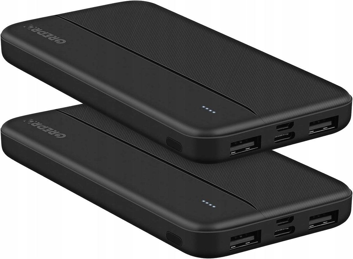 Powerbank 2xUSB USB C Micro 10000mAh GREPRO 2szt