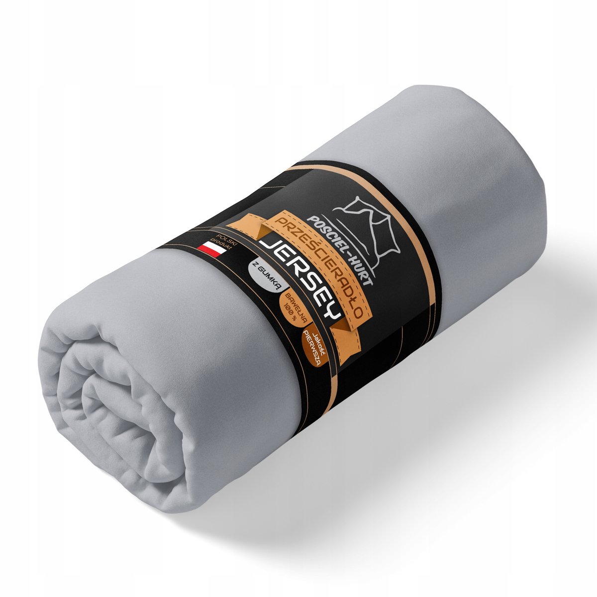 Prześcieradło 180x200 GRUBA POLSKA DZIANINA JERSEY gęsto tkana 140g/m2 STAL