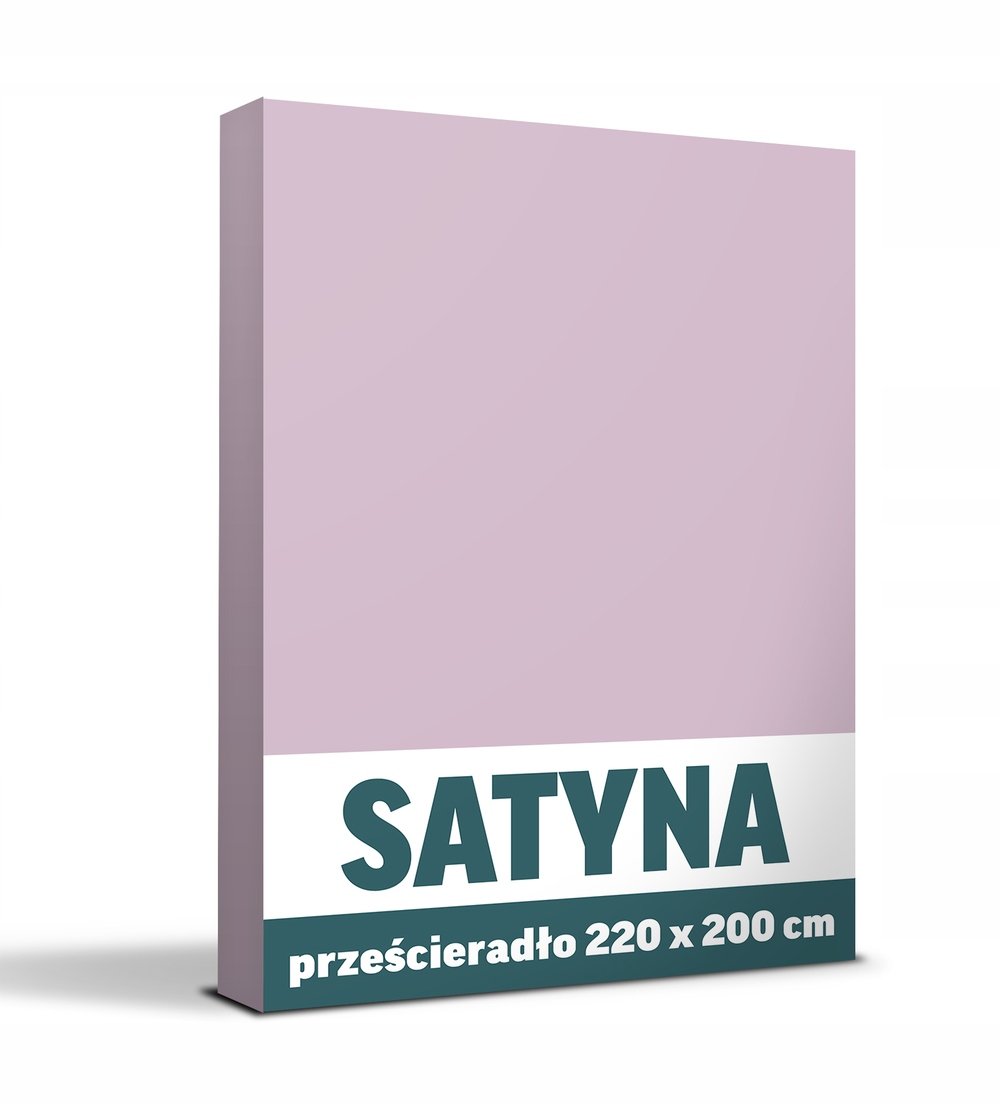 Prześcieradło na upalne lato 220x200cm SATYNA BAWEŁNA certyfikat- różowy
