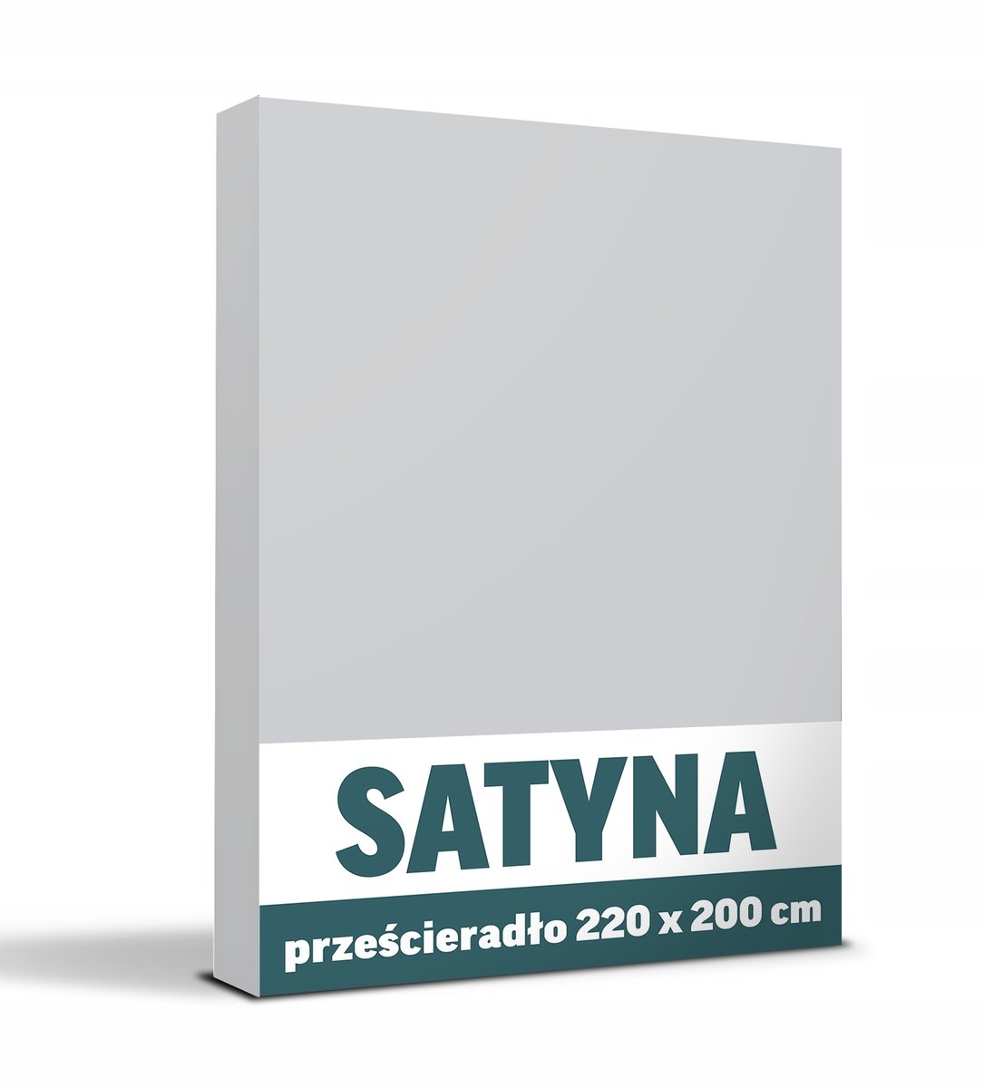 Prześcieradło na upalne lato 220x200 SATYNA BAWEŁNA certyfikat - jasny szar