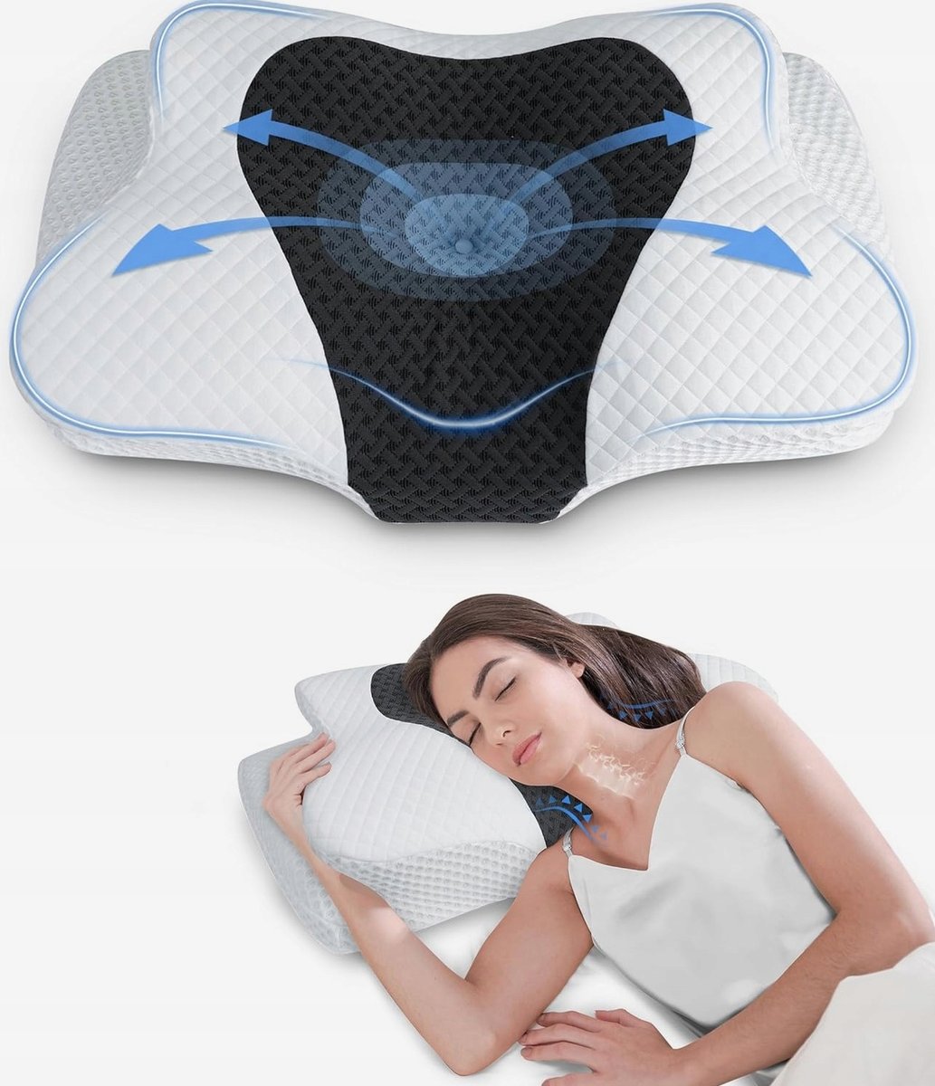 Poduszka 60x40 pod kark piankowa profilowana ergonomiczna do spania