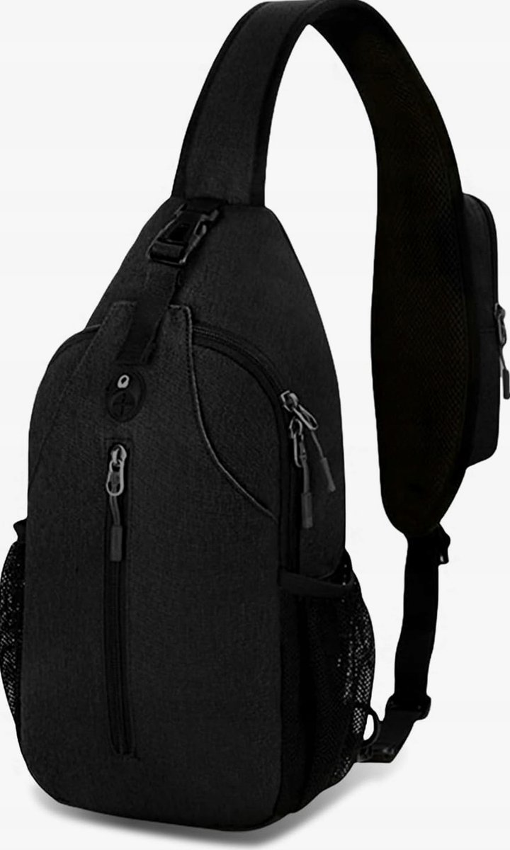 PLECAK SLING NA RAMIĘ TORBA WIELOFUNKCYJNA NERKA CROSSBODY CZARNA POJEMNA
