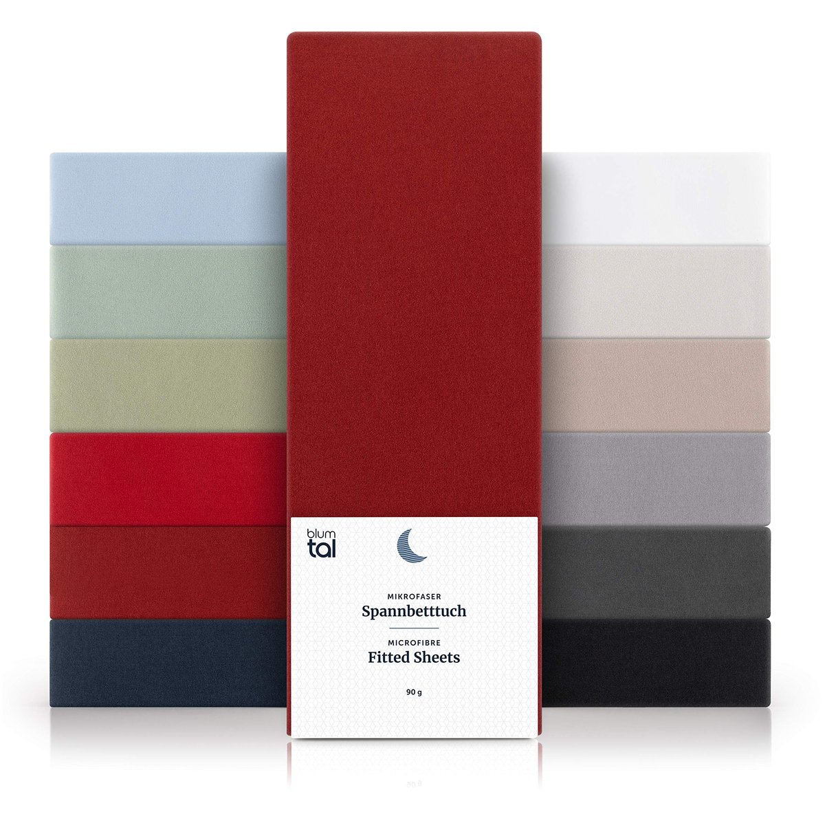 Zestaw 2x Prześcieradło z Gumką 135x190 czerwone mikrofibra Oekotex